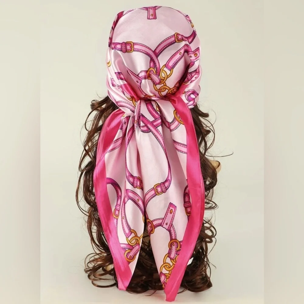 Pink and Gold Women's Scarf - Picture 1 of 6